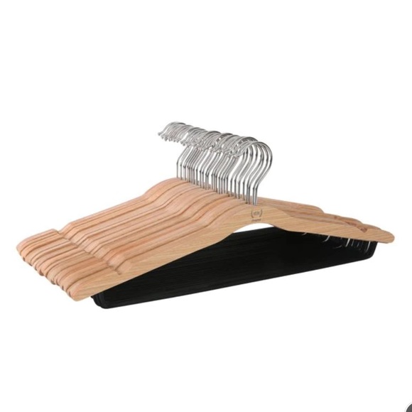 Storage & Organization The Home Edit Slim Wooden Hangers Poshmark